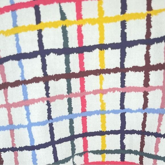 Modcloth High Waist Party Streamers Shorts Blue Pink Rainbow Plaid 12 NWT - Picture 6 of 12